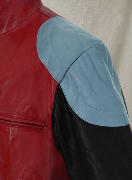 Cherry Red Akon Leather Jacket