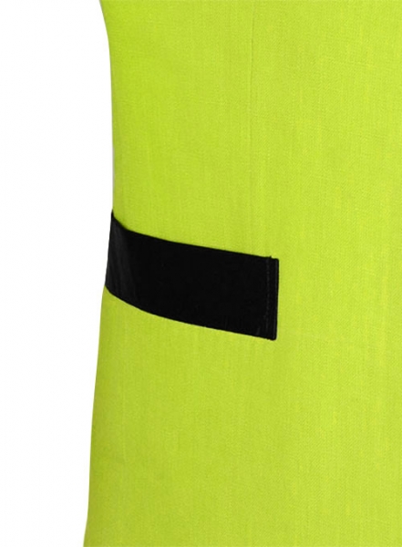 Pure Neon Green Linen Nehru Tuxedo Jacket