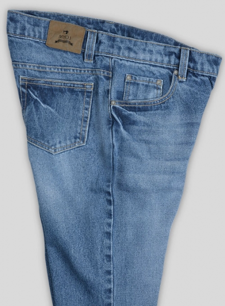 Classic Heavy Blue Stone Wash Whisker Jeans