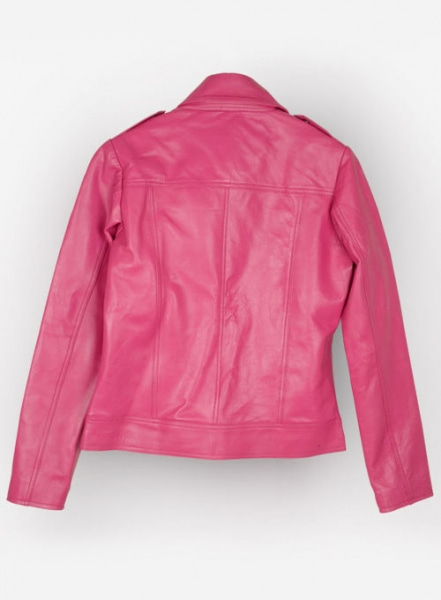 Bright Pink Leather Jacket # 219 : Made To Measure Custom Jeans For Men ...