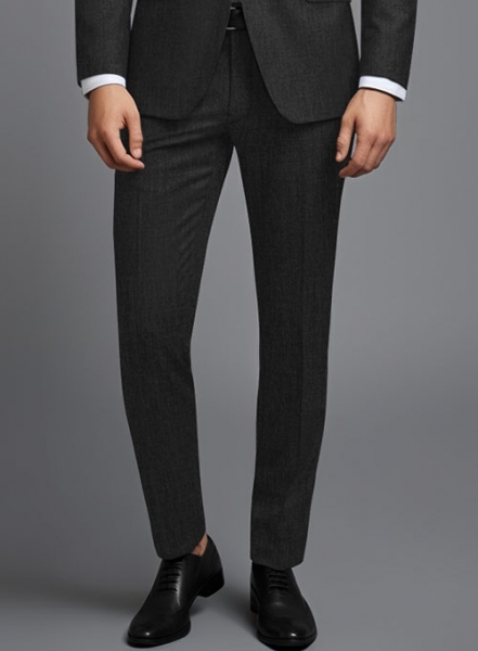 Stretch Charcoal Wool Suit