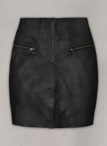 Front Slit Leather Skirt - # 126