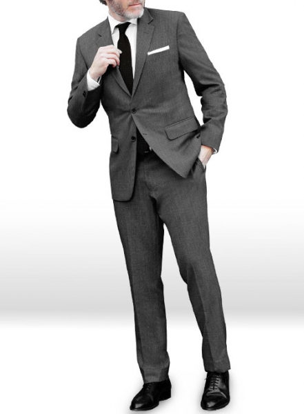 Napolean Gray Pinhead Wool Suit