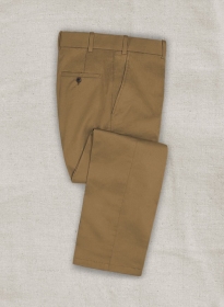 Italian Brushed Cotton Tan Pants