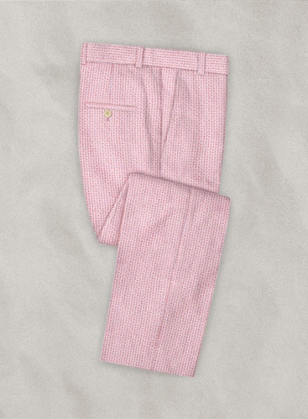 Solbiati Gingham Pink Seersucker Pants