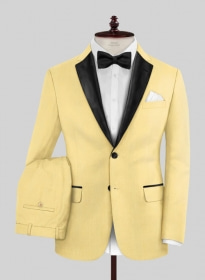 Napolean Yellow Wool Tuxedo Suit