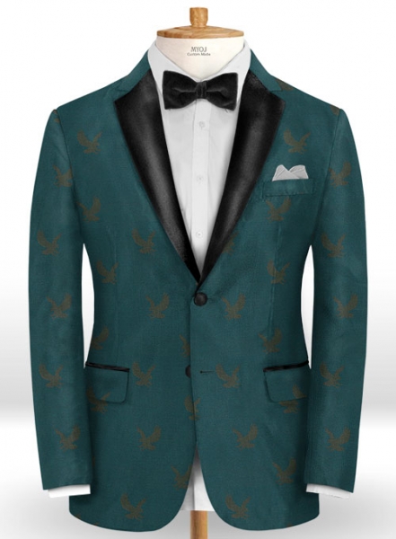 Eagle Teal Wool Tuxedo Suit
