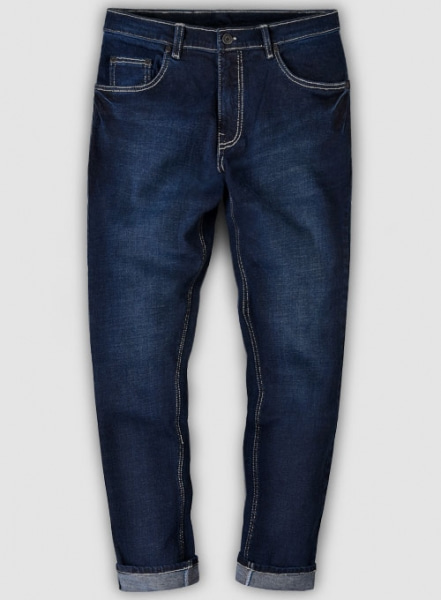 Marina Blue Stretch Indigo Wash Whisker Jeans - Look #571
