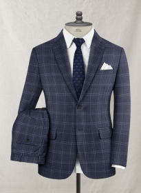 Reda Caiazo Blue Checks Wool Suit