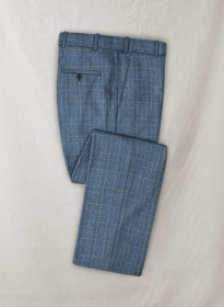 Italian Lielmo Blue Tweed Pants