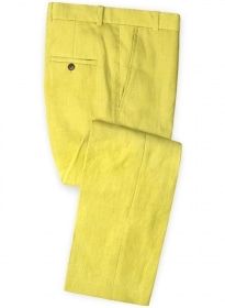 Safari Yellow Cotton Linen Pants