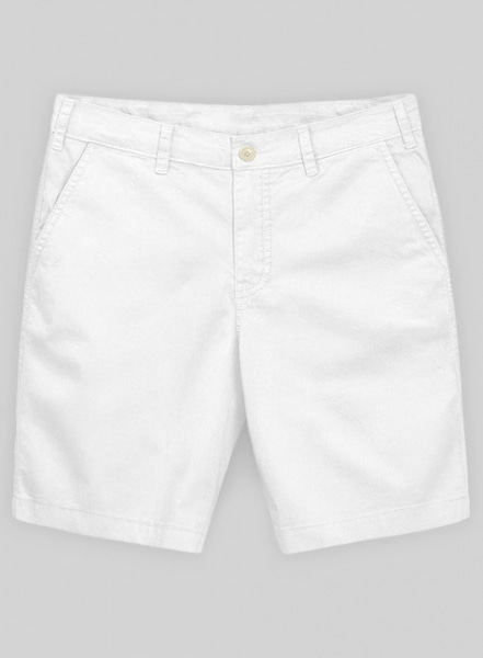 White Summer Weight Chino Shorts