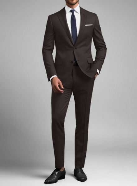 Napolean Brown Birdseye Wool Suit