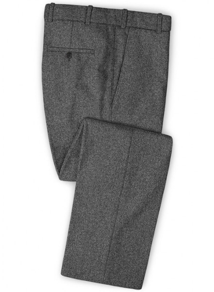 Gray Heavy Tweed Pants