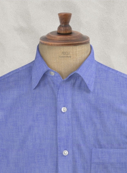 Filafil Poplene Blue Shirt - Half Sleeves