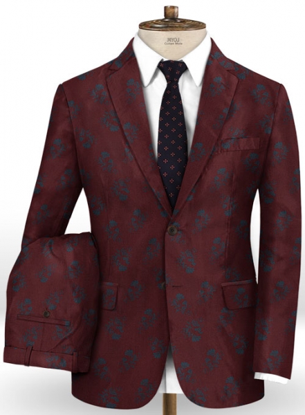 Paole Wine Wool Suit