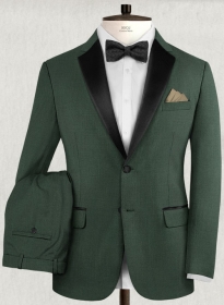 Napolean Green Wool Tuxedo Suit