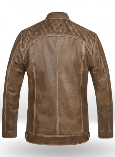 Rubbed Espanol Timber Brown Leather Jacket # 653