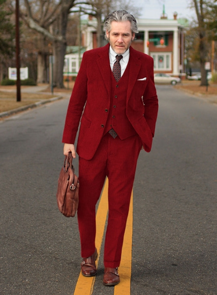 Red Corduroy Suit