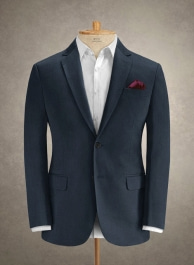 Caccioppoli Herringbone Blue Cotton Jacket