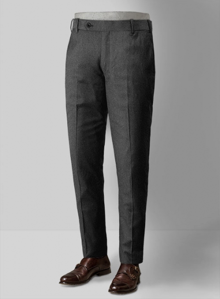 Reda Flannel Charcoal Wool Pants