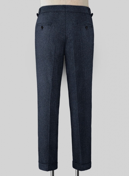 Blue Heavy Highland Tweed Trousers