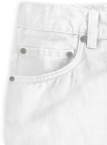 Stretch White Corduroy Jeans - 21 Wales