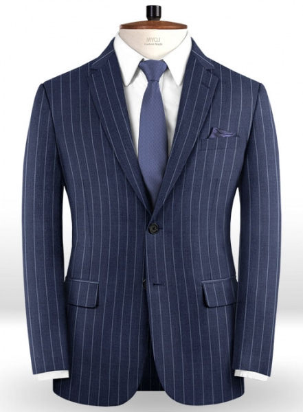 Napolean West Blue Wool Suit