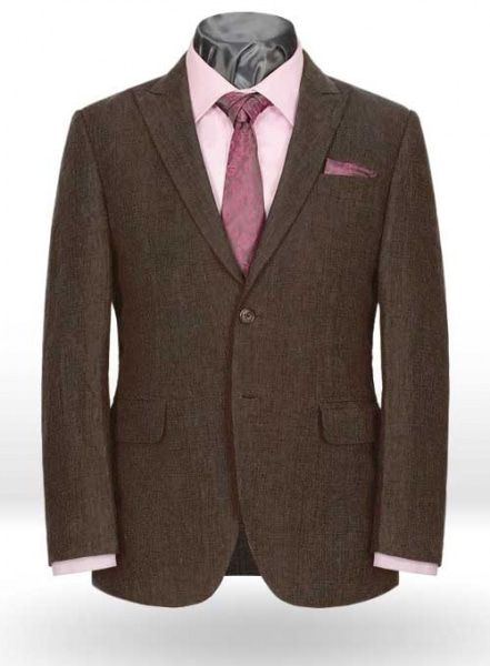 Italian Ramp Brown Linen Suit