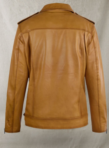 Rutland Caramel Brown Wax Riding Leather Jacket