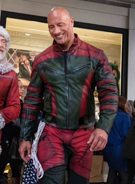 Dwayne Johnson Red One Leather Jacket