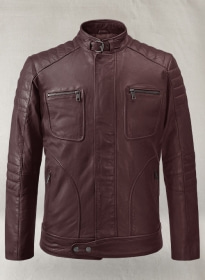 Firefly Moto Burgundy Biker Leather Jacket