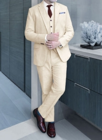 Light Beige Corduroy Suit