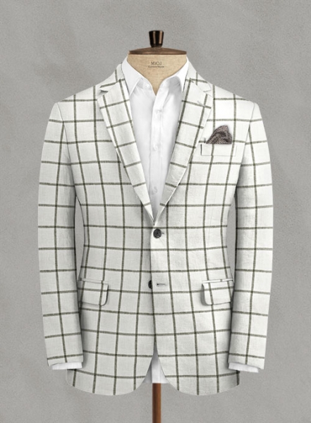 Italian Linen Ardia Checks Jacket