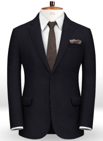 Herringbone Wool Blue Jacket