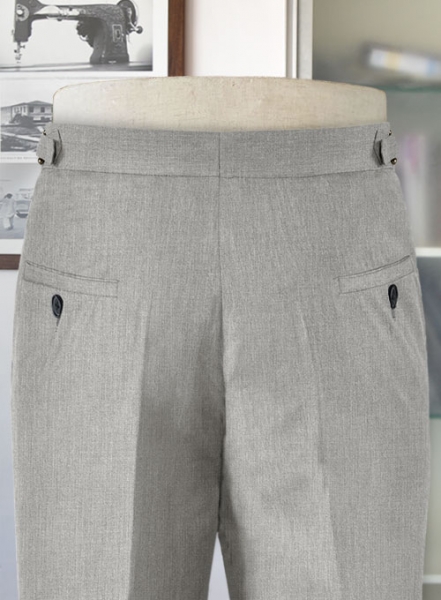 Napolean Stretch Gray Highland Wool Trousers