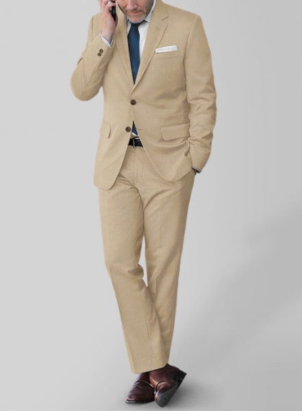 Napolean Khaki Wool Suit