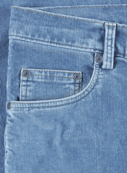 Indigo Corduroy Stretch Jeans - Light Blue