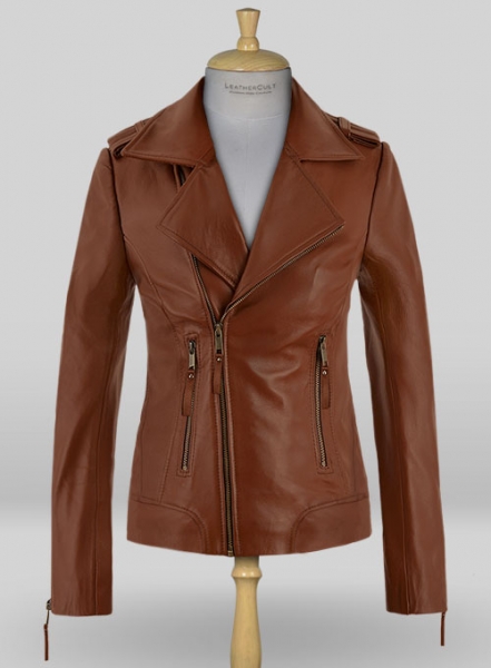 Tan Brown Jennifer Aniston Leather Jacket
