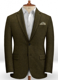 Light Weight Melange Green Tweed Jacket