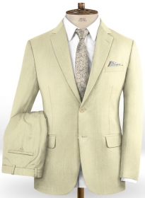 Worsted Light Khaki Wool Suit