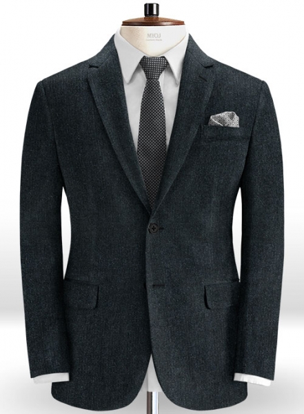 Stretch Dk Navy Corduroy Suit