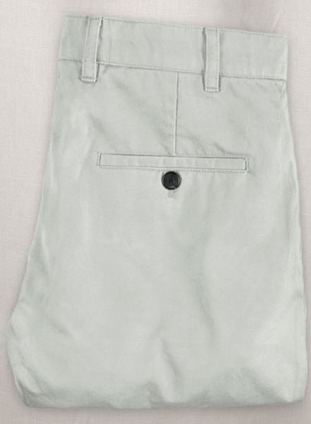 Light Gray Feather Cotton Canvas Stretch Chino Pants