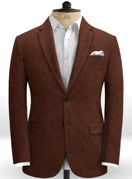 Harris Tweed Wide Herringbone Rust Suit