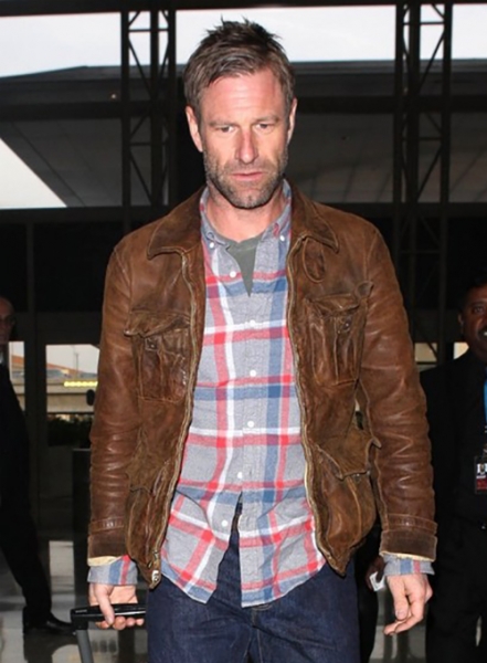 Aaron Eckhart Leather Jacket : Made To Measure Custom Jeans For Men ...