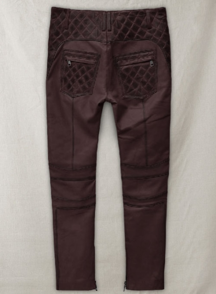 Outlaw Burnt Wine Leather Pants