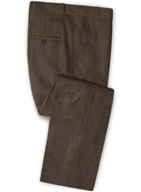 Safari Brown Cotton Linen Pants