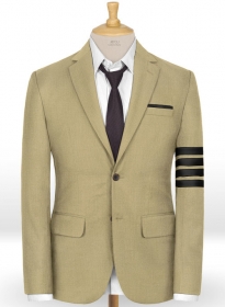 Napolean Light Khaki Wool Black Bar Jacket