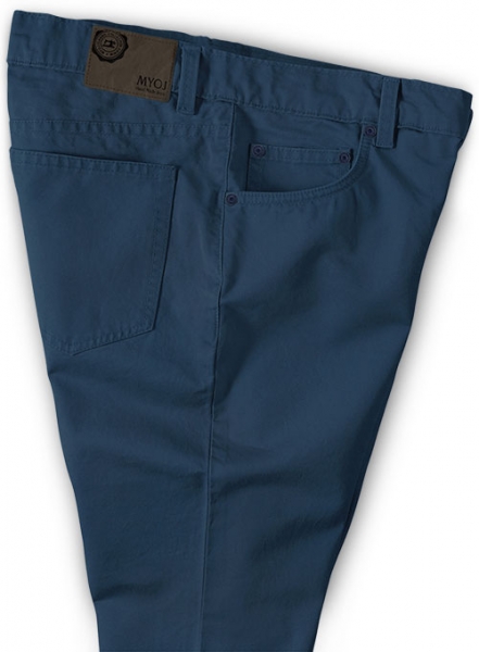 Stretch Summer Weight Ink Blue Chino Jeans