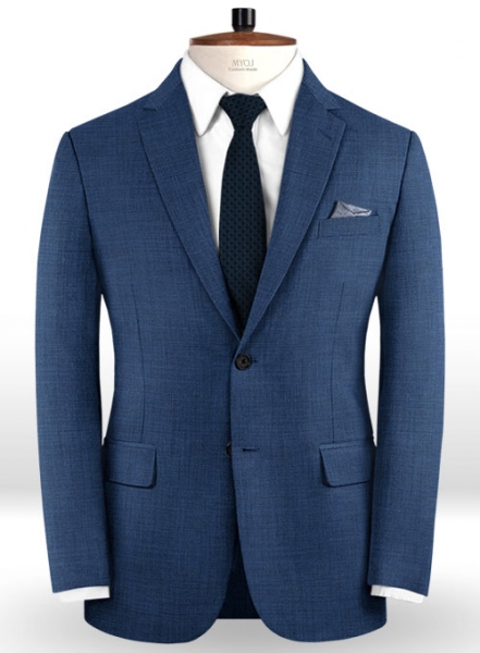Napolean Nailhead Blue Wool Suit